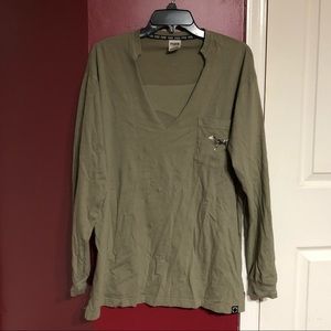 💝Olive green long sleeve shirt from Pink💝
